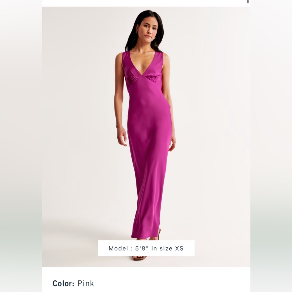 Abercrombie Plunge Cowl Back Maxi Dress